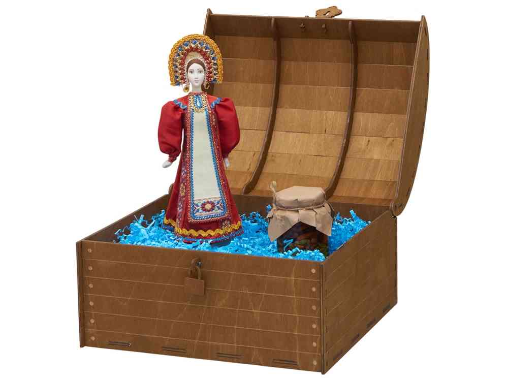 Подарочный набор: кукла фарфоровая, мёд с миксом из орехов - 4