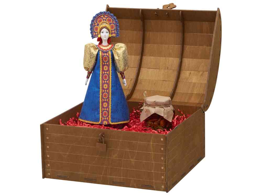Подарочный набор: кукла фарфоровая, мёд с миксом из орехов - 5