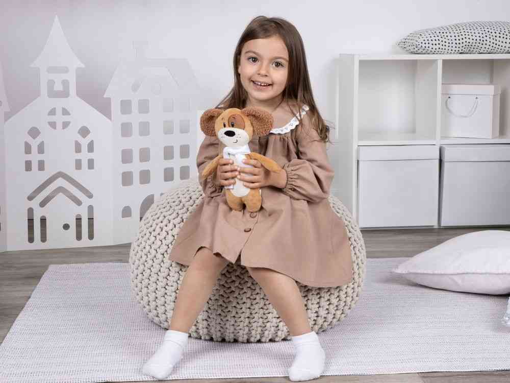 Мягкая игрушка Beastie Toys, собачка с белым шарфом - 7