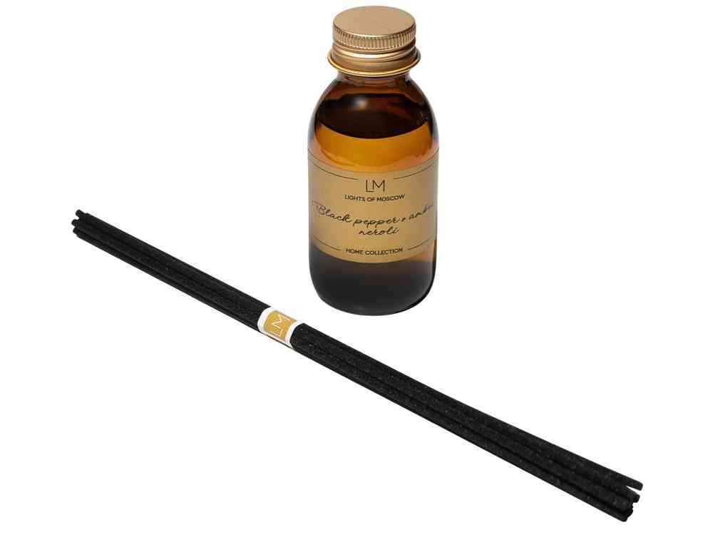 Ароматический диффузор с палочками, черный перец и амбра, нероли, 100 мл - 3