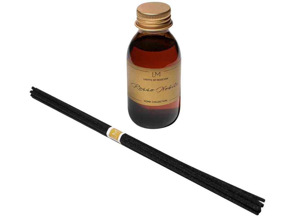 Ароматический диффузор с палочками, Россо: апельсин и клубника, дуб, 100 мл - 3