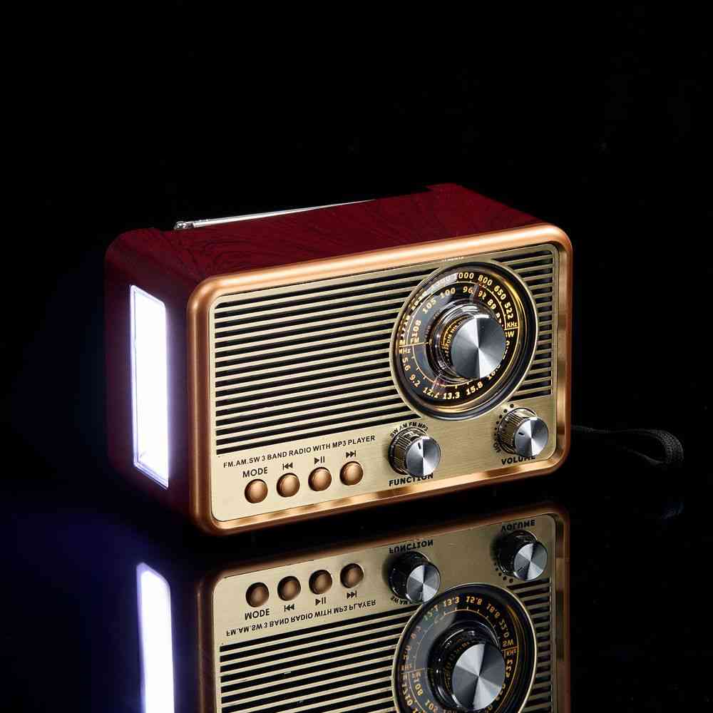 Bluetooth-колонка с радио Listenberg, коричневая - 9