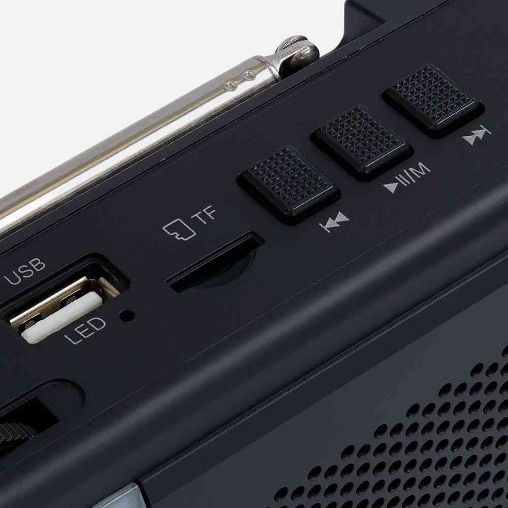 Bluetooth-колонка с радио Comradio, черная - 7