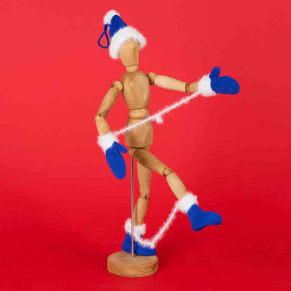 Подвеска на елку «Вьюжка», носочки, синяя - 5