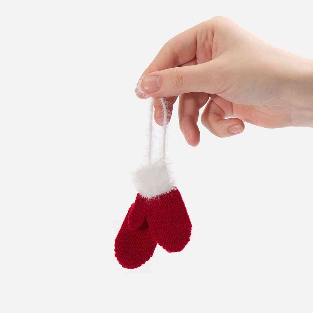 Подвеска на елку «Вьюжка», варежки, красная - 2