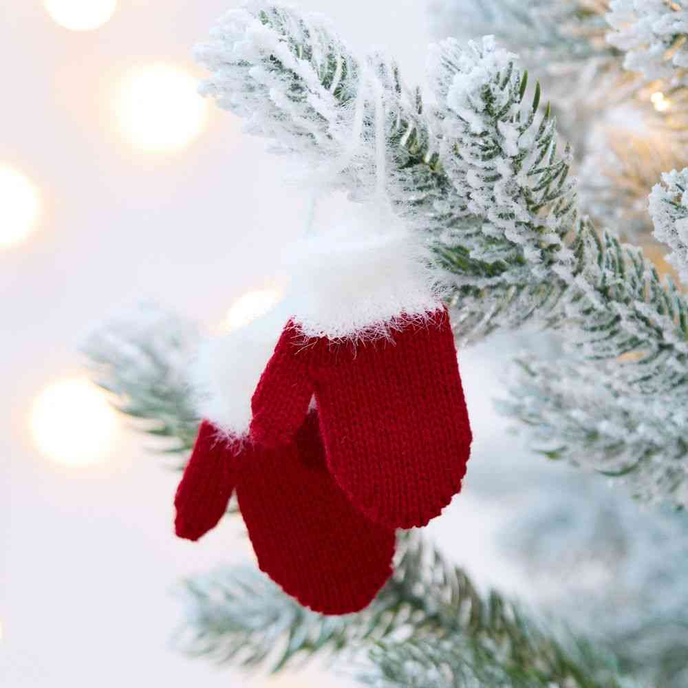 Подвеска на елку «Вьюжка», варежки, красная - 3