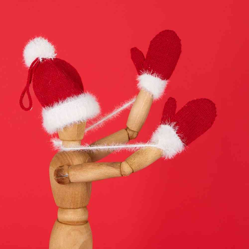 Подвеска на елку «Вьюжка», варежки, красная - 6