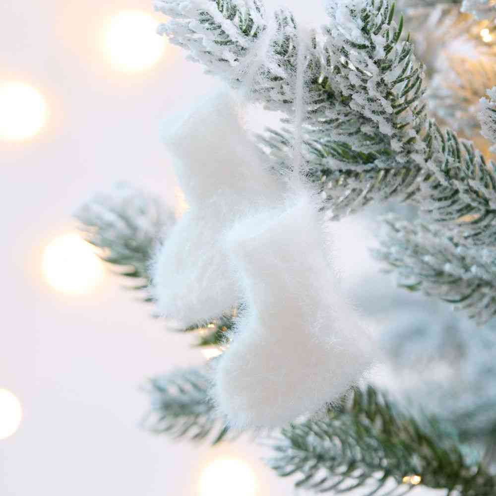 Подвеска на елку &laquo;Вьюжка&raquo;, носочки, белая - 3