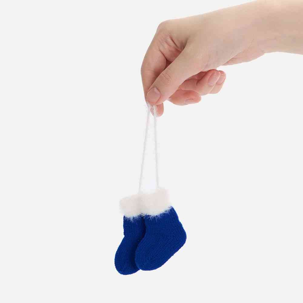 Подвеска на елку «Вьюжка», носочки, синяя - 2