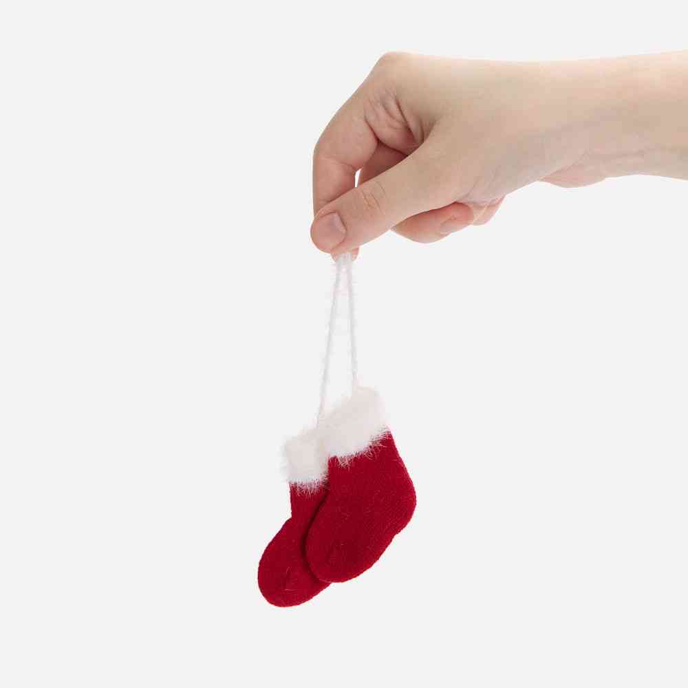 Подвеска на елку «Вьюжка», носочки, красная - 2