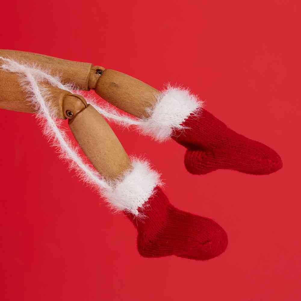 Подвеска на елку «Вьюжка», носочки, красная - 7