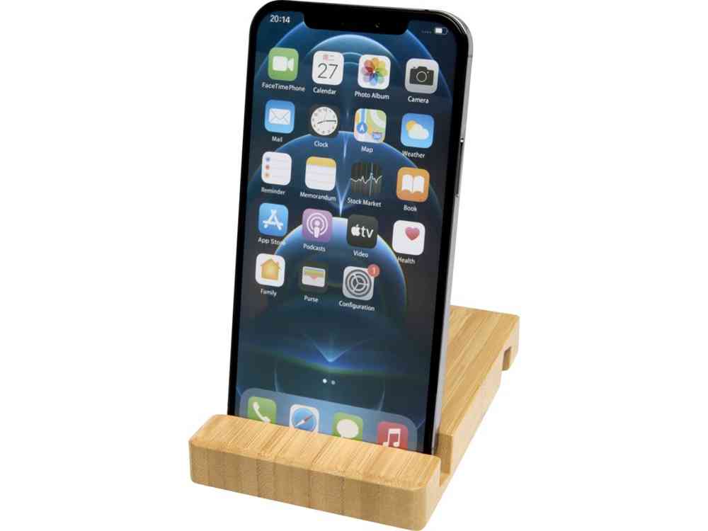 Подставка для телефона и планшета бамбуковая Bubup - 4