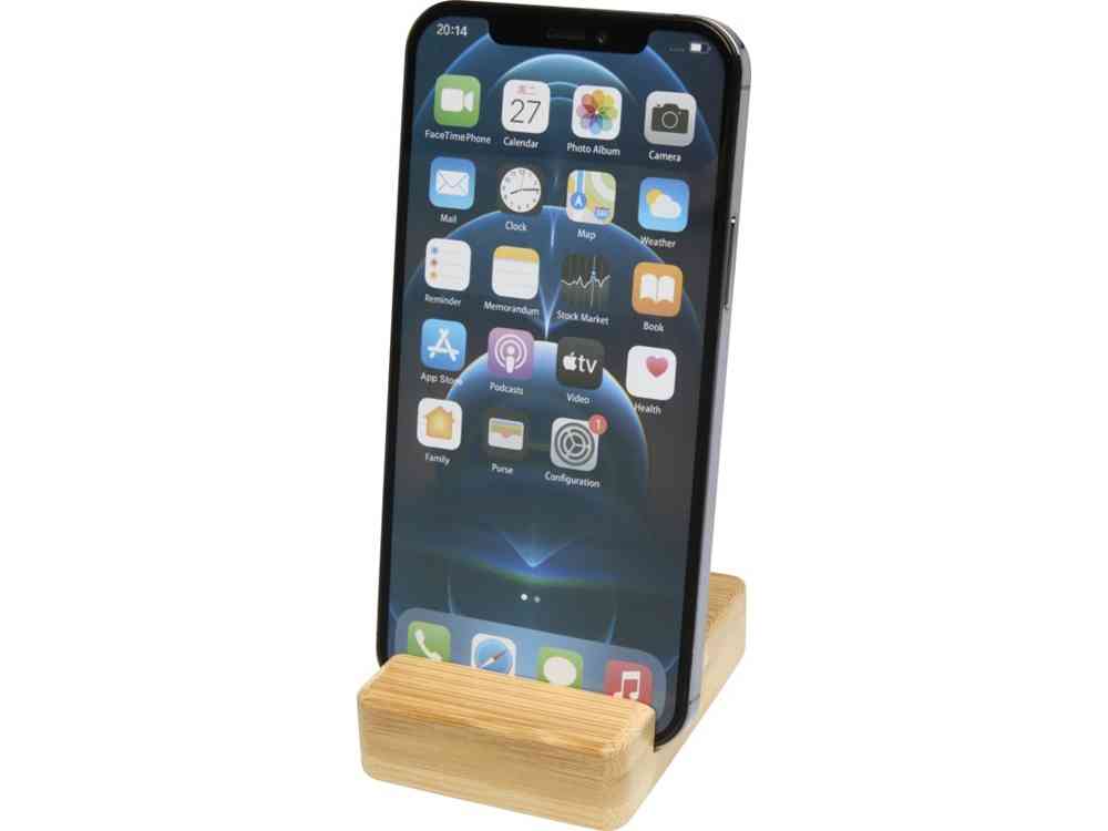 Подставка для телефона бамбуковая Ebla - 4