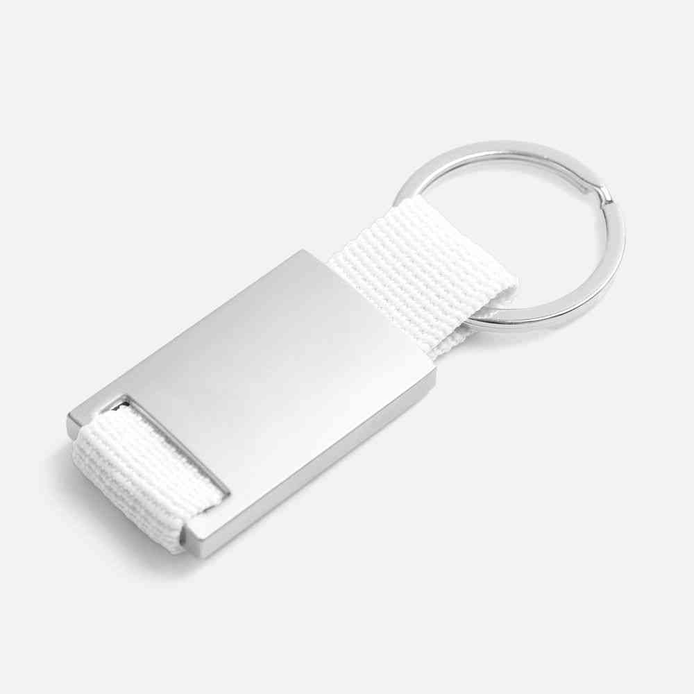 Брелок Inlet с тканевой вставкой, белый - 3