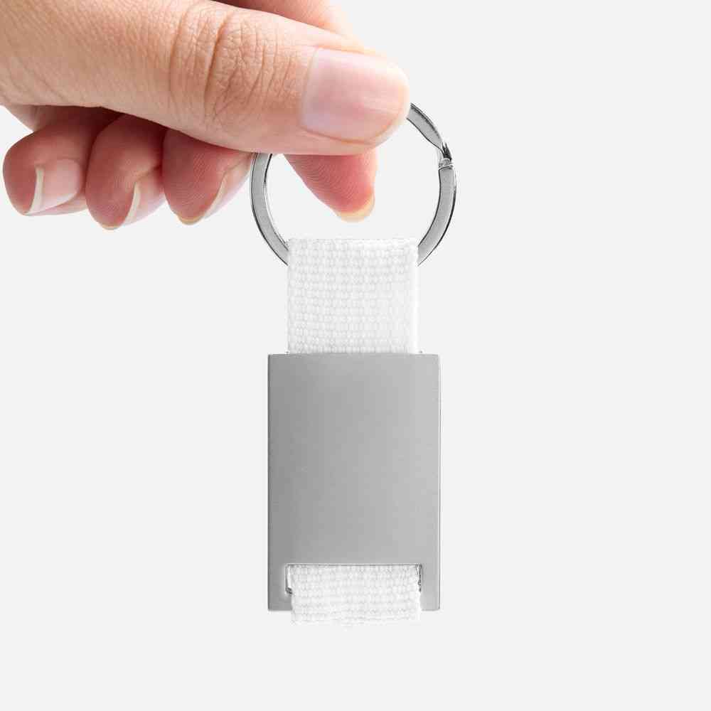 Брелок Inlet с тканевой вставкой, белый - 4