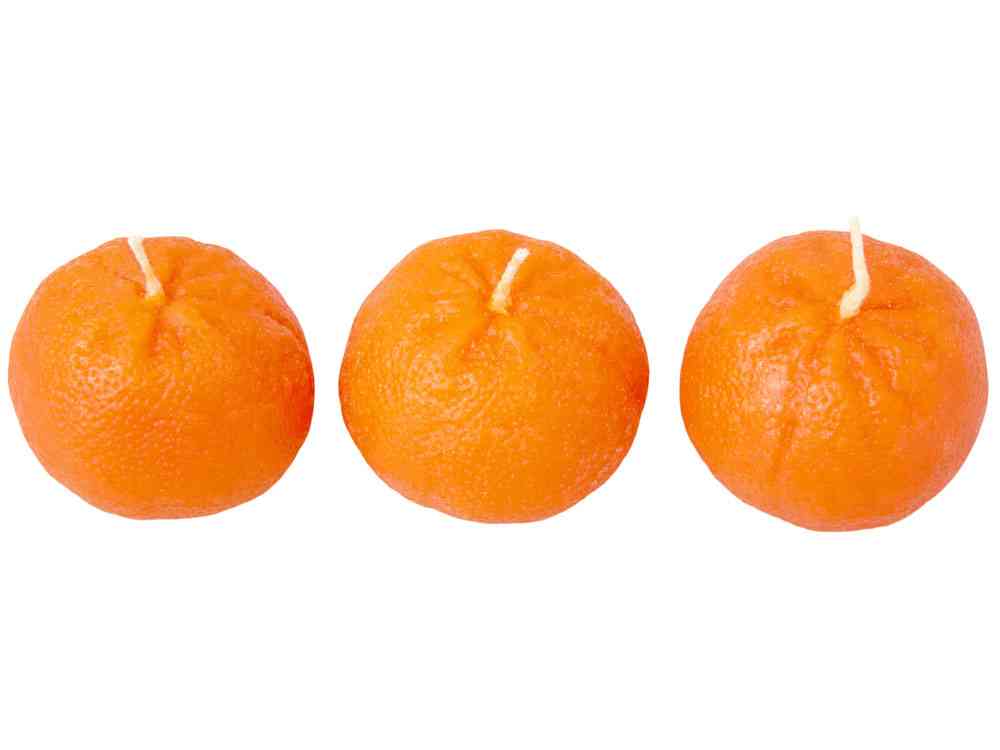 Набор свечей Мандарины в сетке, без аромата - 2