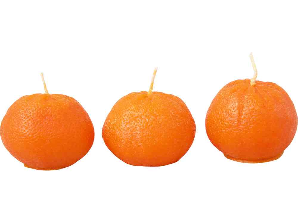 Набор свечей Мандарины в сетке, без аромата - 3