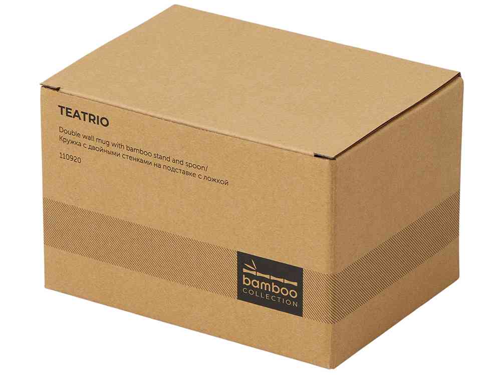 Кружка с двойными стенками на подставке с ложкой Teatrio - 10