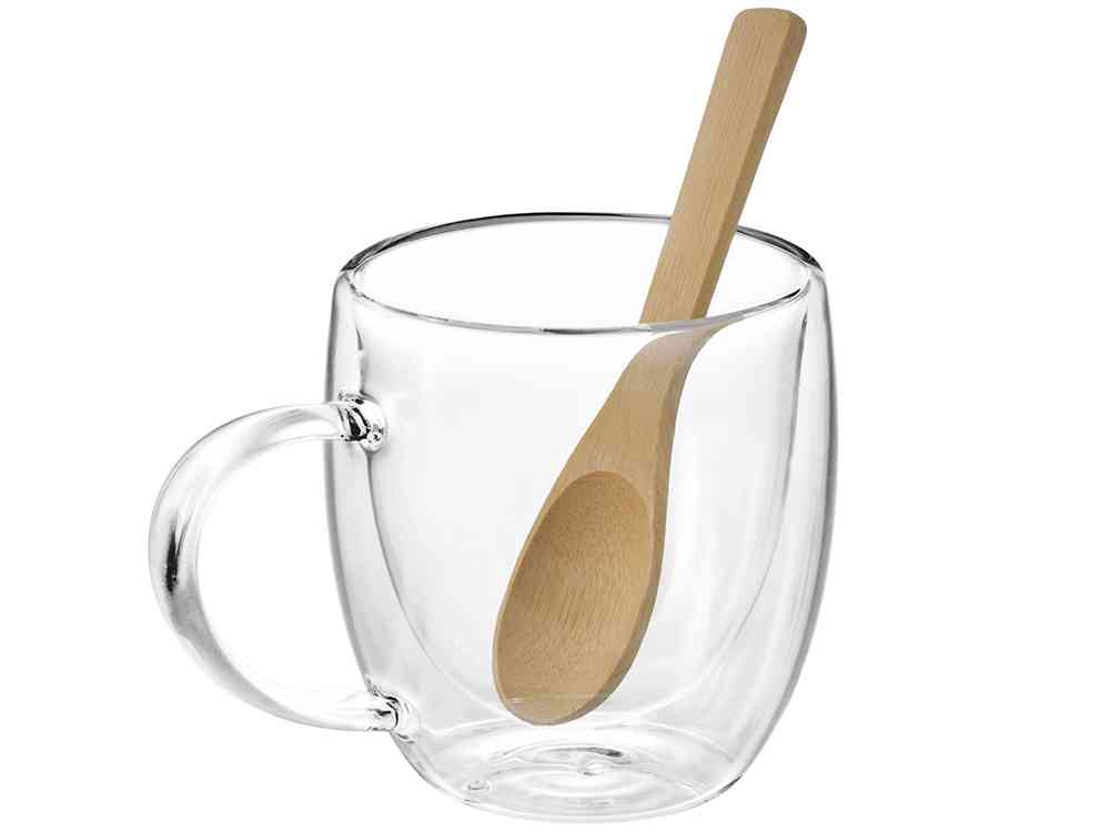Кружка с двойными стенками на подставке с ложкой Teatrio - 7