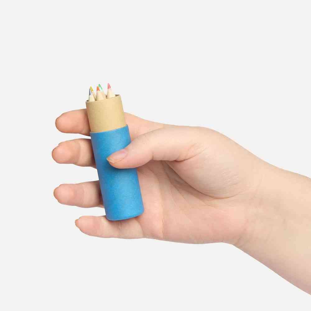 Набор цветных карандашей Kiddo с точилкой, голубой с оранжевым - 4