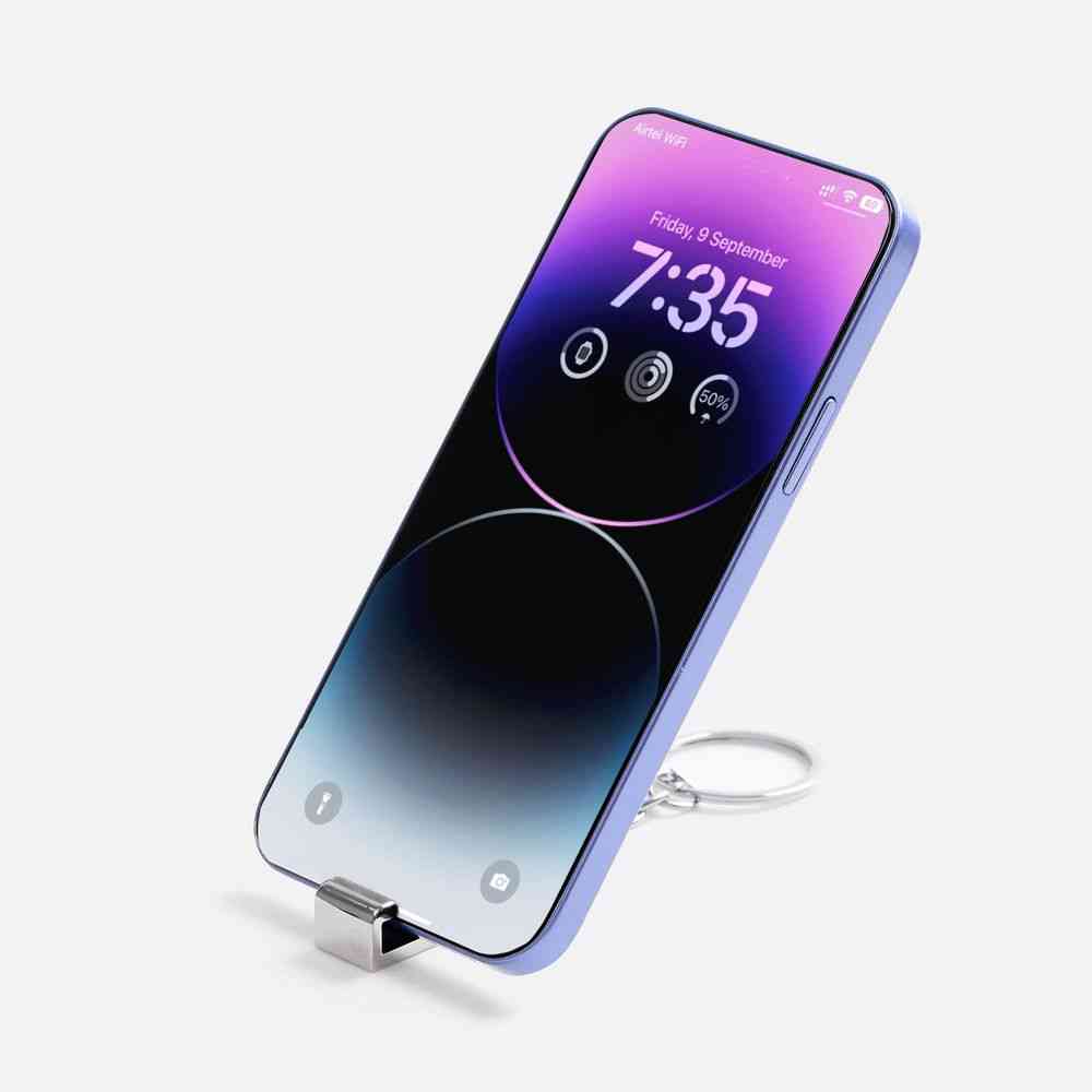 Брелок-подставка с открывалкой Virke, серебристый - 5