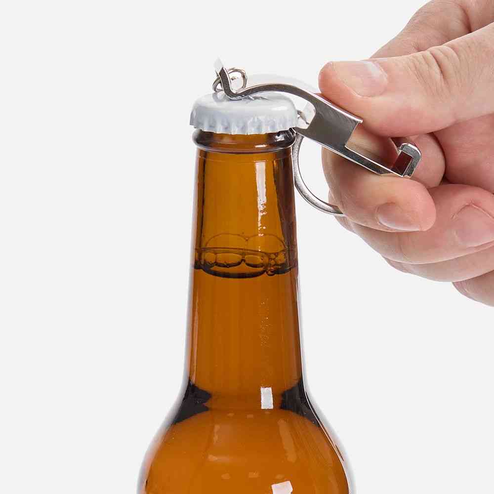 Брелок-подставка с открывалкой Virke, серебристый - 7