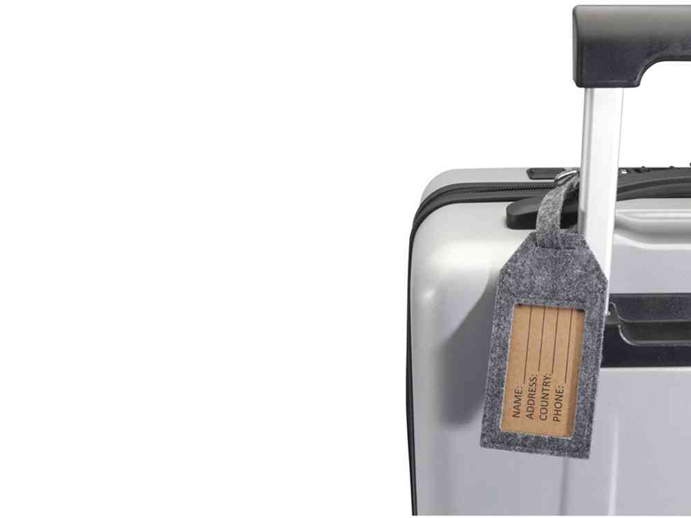 Багажная бирка из RPET-фетра Tie - 4