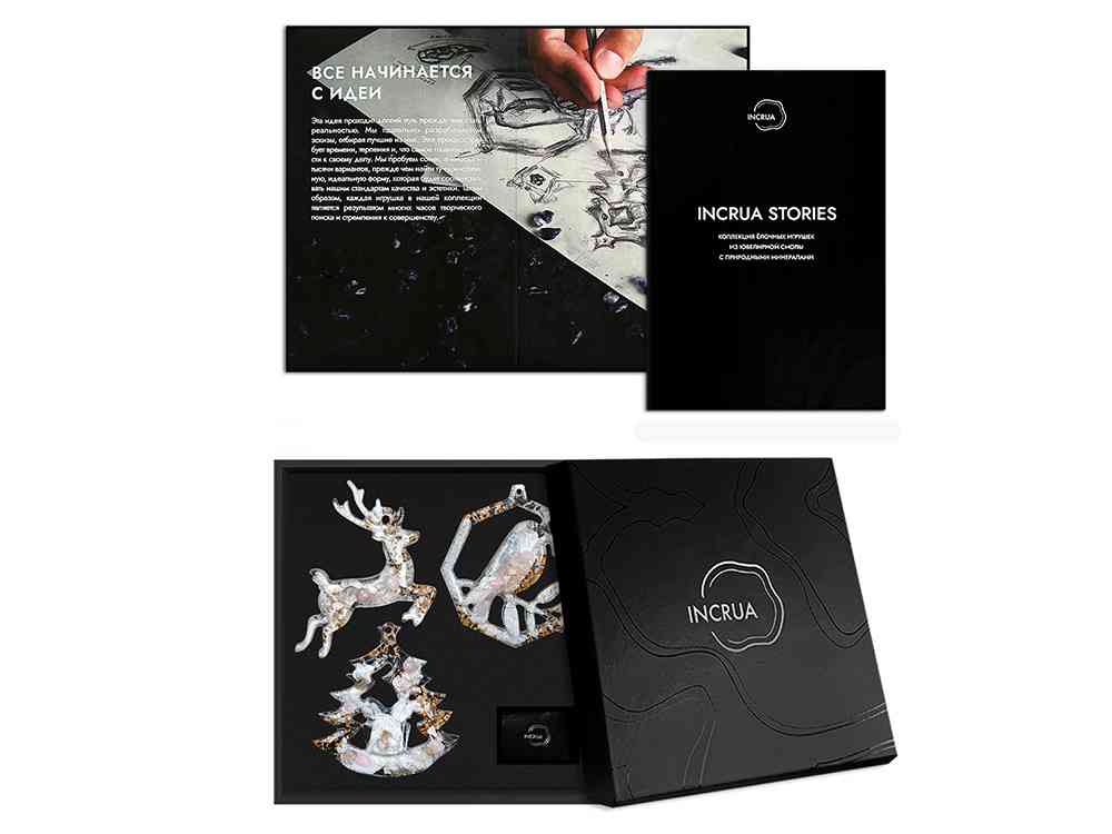 Набор елочных игрушек: Снегирь, Олень, Ель - 2