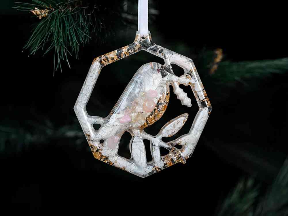 Набор елочных игрушек: Снегирь, Олень, Ель - 8