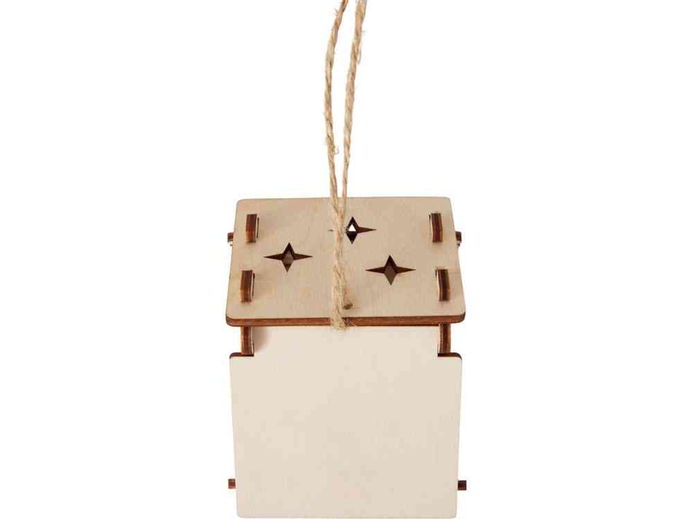Деревянная подвеска на елку с подсветкой Lumihut - 6