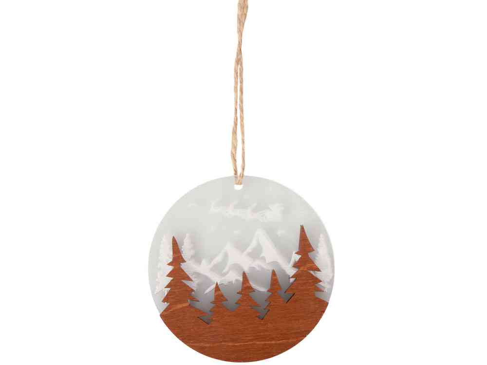 Деревянная подвеска на елку Christmas - 4