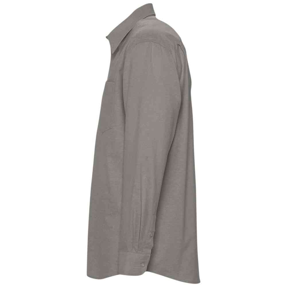 Рубашка мужская с длинным рукавом Boston, серая - 3