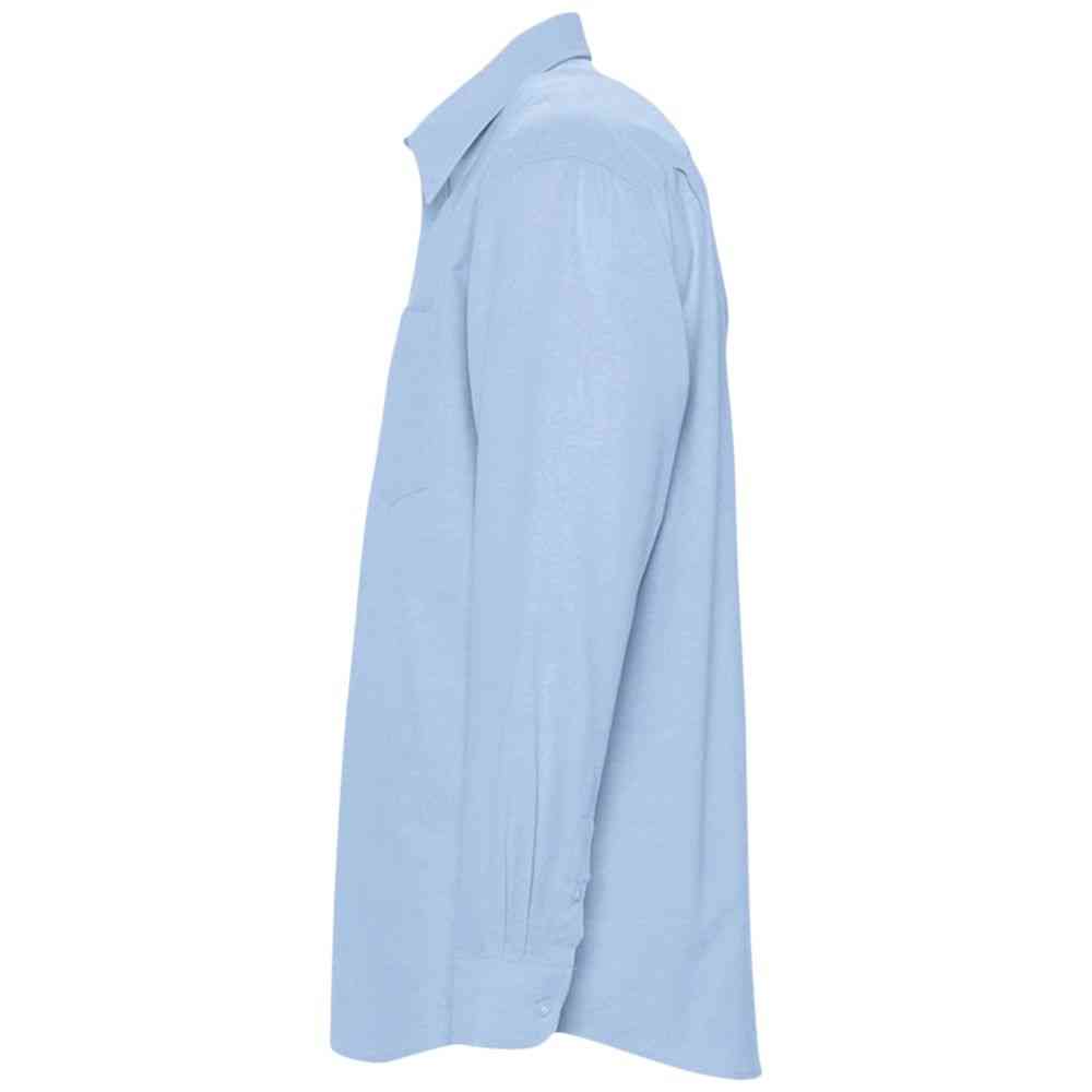 Рубашка мужская с длинным рукавом Boston, голубая - 3