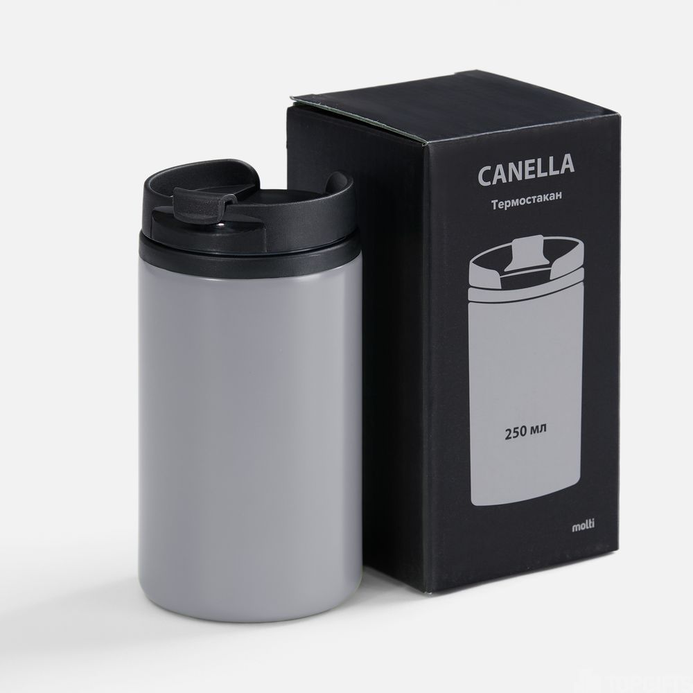 Термостакан Canella, серый матовый - 5