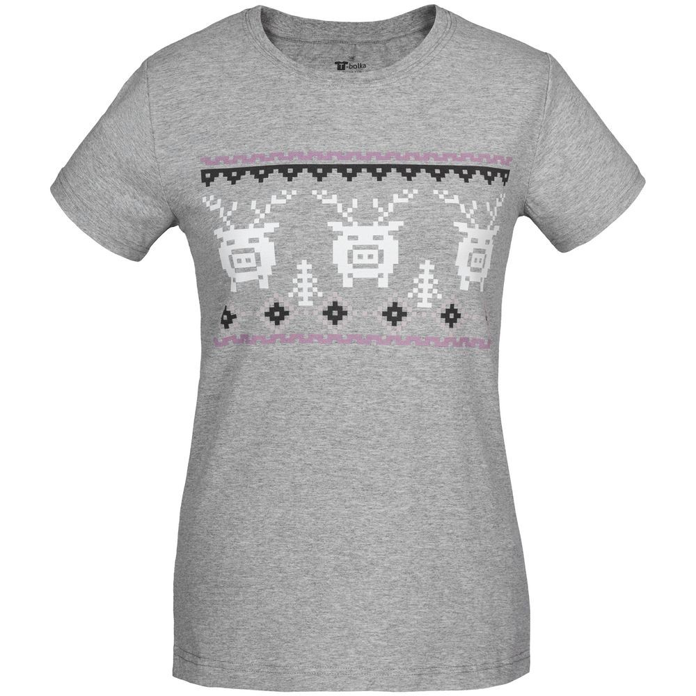 Футболка женская &laquo;Пигсель&raquo;, серый меланж