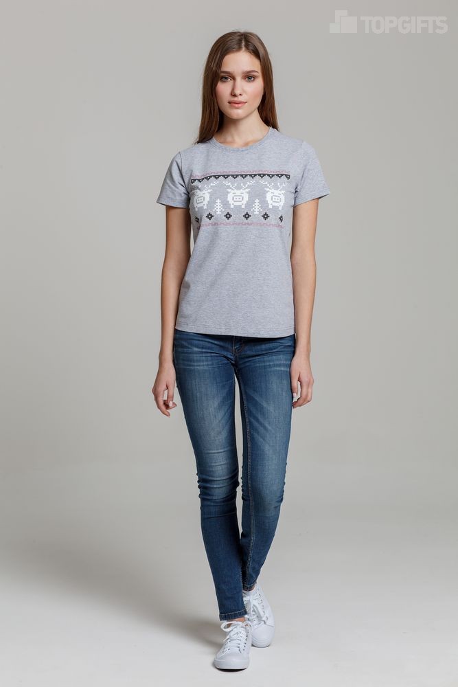 Футболка женская &laquo;Пигсель&raquo;, серый меланж - 3